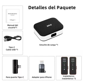 Foto 3 | Micrófono Inalámbrico Axnen para iPhone
