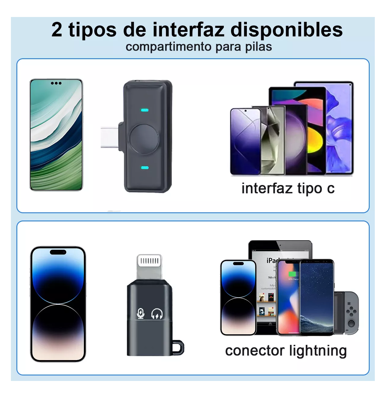 Foto 5 | Micrófono Lavalier Inalámbrico Belug Negro para iPhone PC Android 2 Piezas