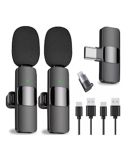 Foto 3 | 2pcs Micrófono Inalámbrico Para Iphone Y Android + Gratis Termo Güish De Regalo