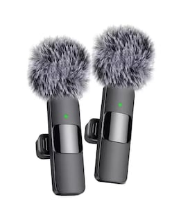 Foto 2 | 2pcs Micrófono De Mano Inalámbrico Negro + Gratis Termo Güish De Regalo