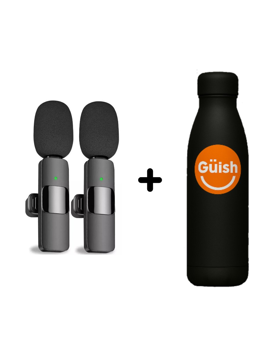 Foto 2 pulgar | Micrófono Lavalier Inalámbrico Bluetooth + Gratis Termo Güish De Regalo