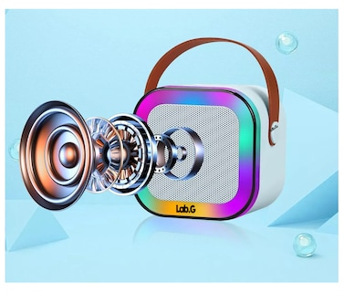 Foto 3 | Altavoz Bluetooth Lab.g Portátil Máquina Karaoke Con 2 Micrófonos Azul Acero