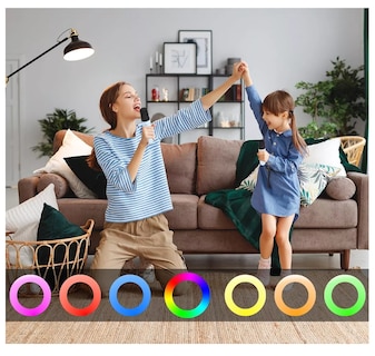 Foto 4 | Altavoz Bluetooth Lab.g Portátil Máquina Karaoke Con 2 Micrófonos Azul Acero
