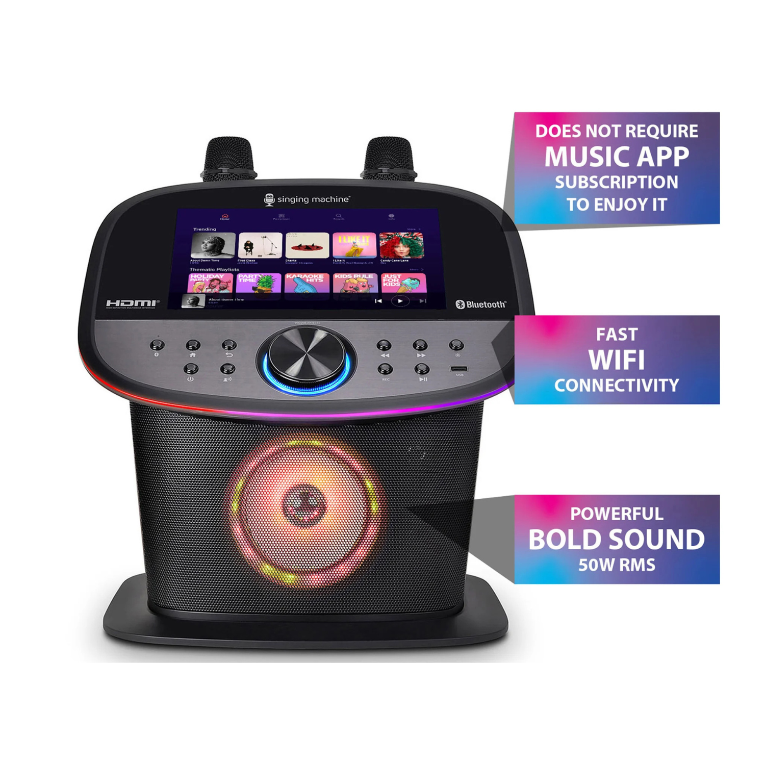 Foto 2 | Karaoke The Singing Machine Wifi con Pantalla Táctil 10.1 Pulgadas Bluetooth