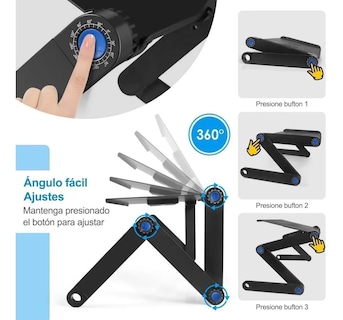 Foto 2 | Estante de Enfriamiento Plegable para Computadora Malubero color Negro