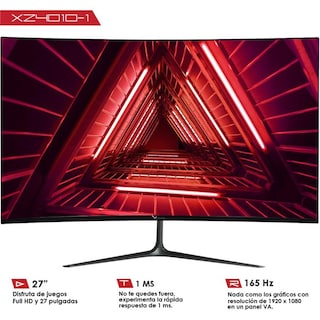Foto 3 | Monitor Gamer Curvo 27 Xzeal Xz4010-1 1ms 165hz Full Hd Led Hdmi Dp Color Negro