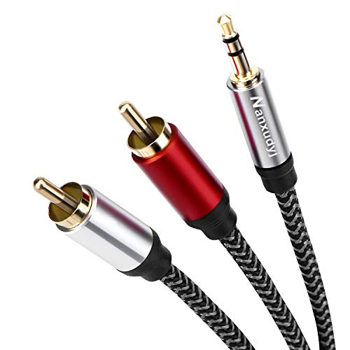 Foto 2 pulgar | Venta Internacional - Nanxudyj 3.5 Mm A 2rca Audio Cable 3ft, Cable De Audio De Aux De 3.5 Mm Con Tren De Nylon A