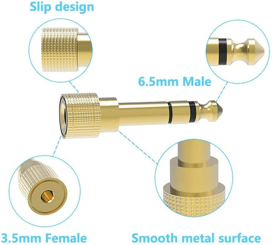 Foto 1 | Venta Internacional - Adaptador De Auricular Estéreo De 1/4 '' A 3.5 Mm Para Conector De Audio, Adaptador De Enc