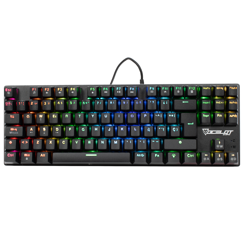 Foto 2 pulgar | Teclado Mecánico Ocelot Gaming Ok-tkl2 USB RGB 80% Negro