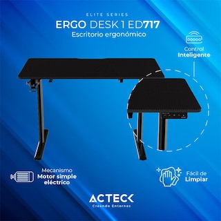 Foto 4 | Escritorio Electrico Acteck Ergo Desk 1 Ed717 Altura Ajustable 60kg Ac-937290 Color Negro