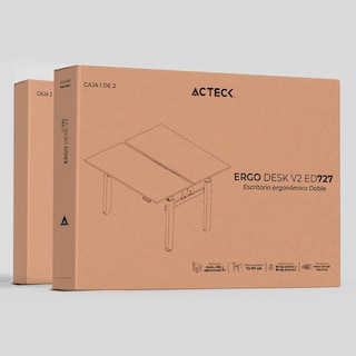 Foto 5 | Escritorio Eléctrico Doble Acteck Ergo Desk V2 Altura Ajustable Negro