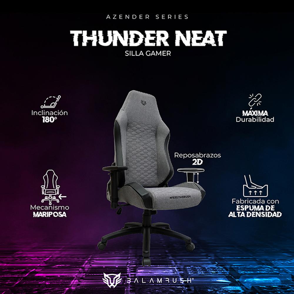 Foto 4 pulgar | Silla Gamer Balam Rush Thunder Neat Br-938228 Gris