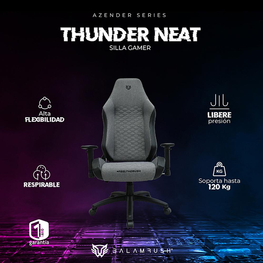 Foto 5 pulgar | Silla Gamer Balam Rush Thunder Neat Br-938228 Gris