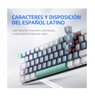 Foto 5 | Teclado Mecánico 60% Gamer Español RGB PC