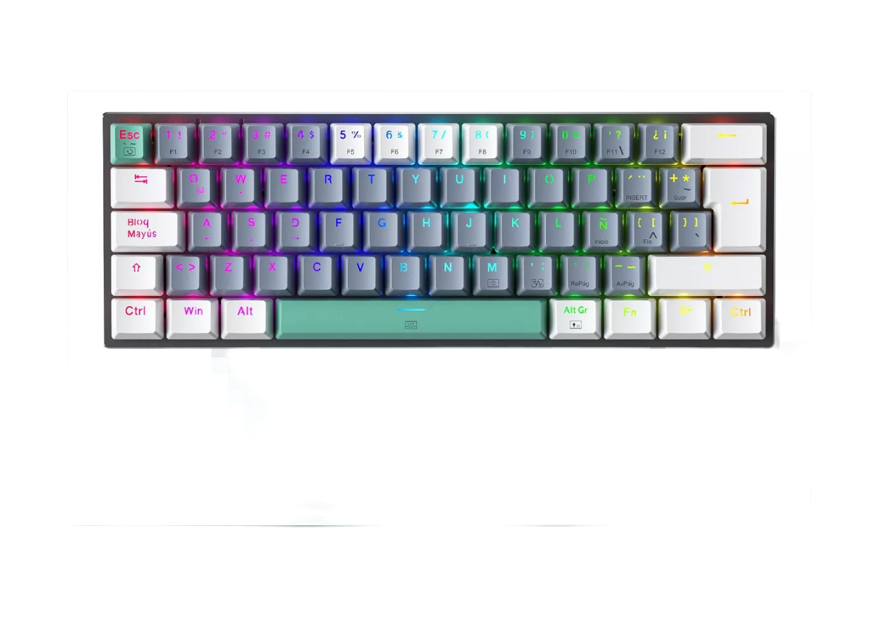 Teclado Mecánico 60% Gamer Español RGB PC