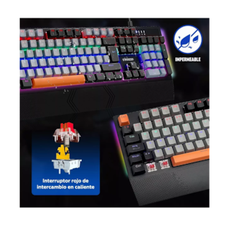 Foto 3 | Teclado Mecánico Español Gris y Negro