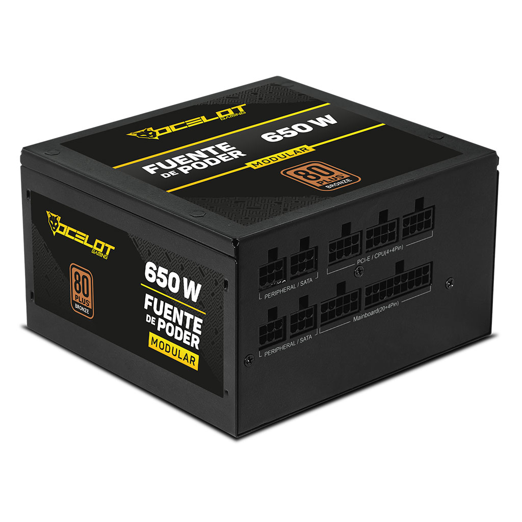 Foto 2 pulgar | Fuente de Poder Ocelot Gaming OPS650 de 650w ATX Modular 80+ Bronze