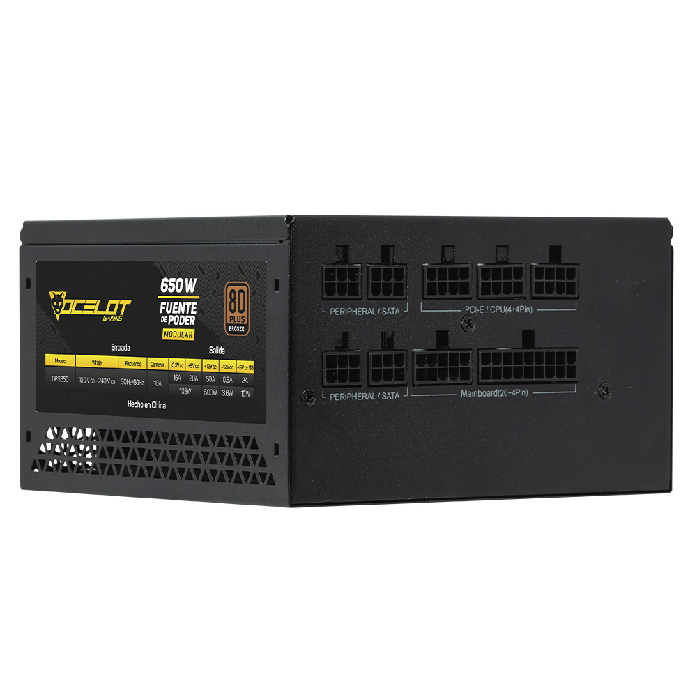 Foto 5 pulgar | Fuente de Poder Ocelot Gaming OPS650 de 650w ATX Modular 80+ Bronze