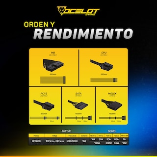 Foto 6 | Fuente de Poder Ocelot Gaming OPS650 de 650w ATX Modular 80+ Bronze