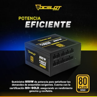 Foto 6 | Fuente de Poder Ocelot Gaming OPS850 de 850w ATX Modular 80+ Gold