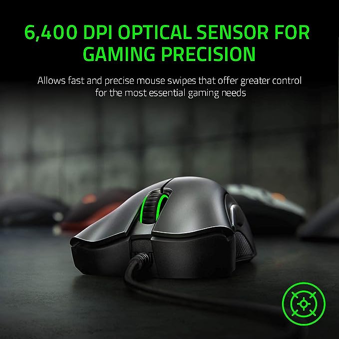 Foto 2 | Ratón Para Juegos Razer Deathadder Esencial: Sensor Óptico 6400 Dpi