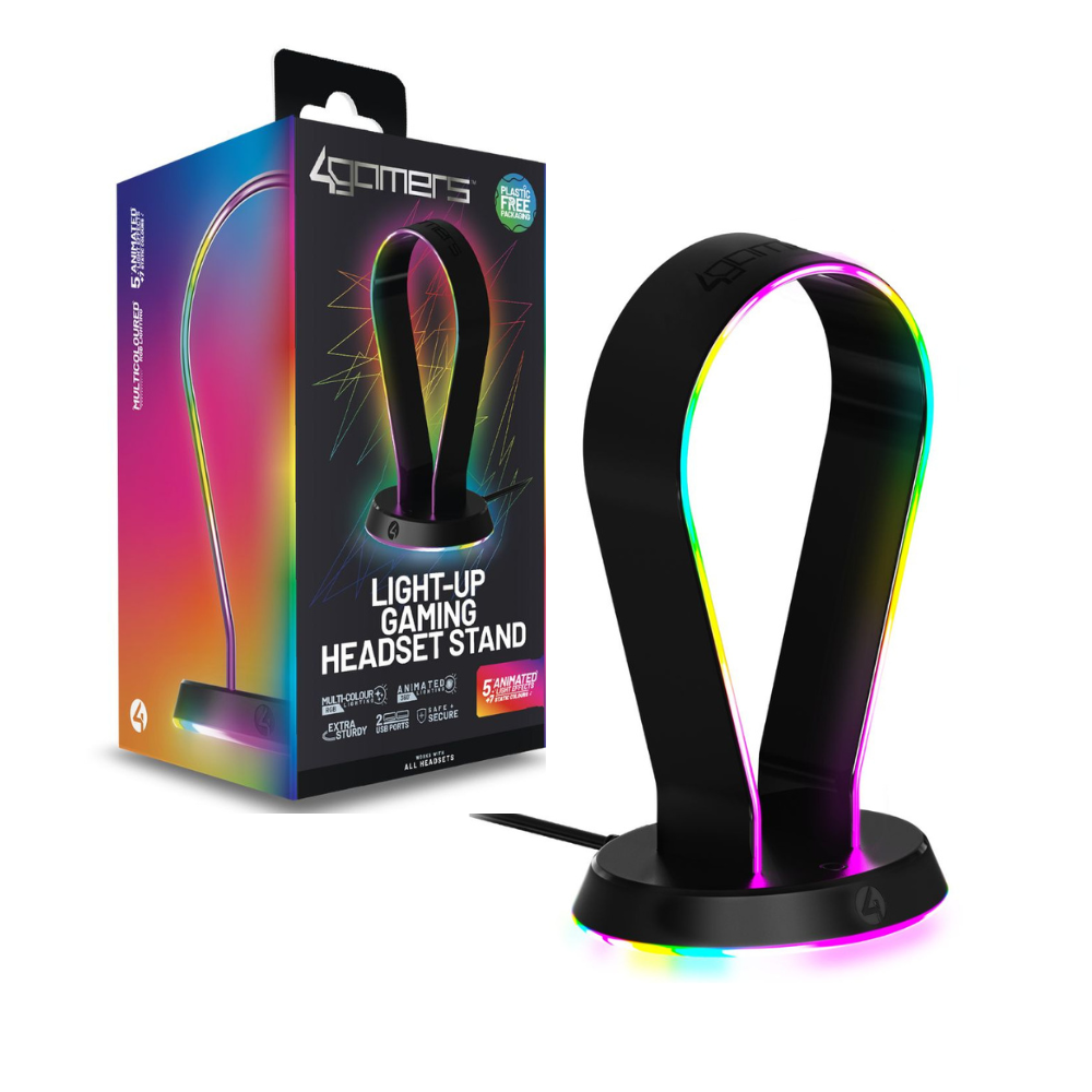 Foto 2 pulgar | Base Para Audífonos Gamers 4gamers Light-up Stand: Soporte Rgb Con Conexión Usb.