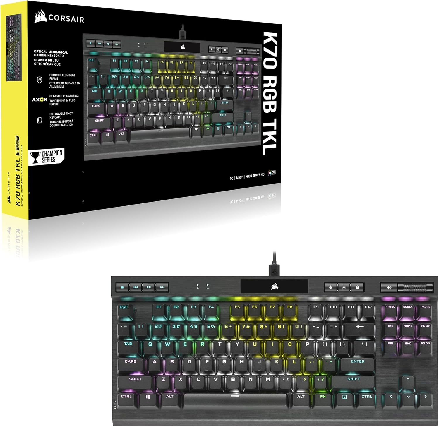 Foto 2 | Corsair K70 RGB TKL Champion Series Opti