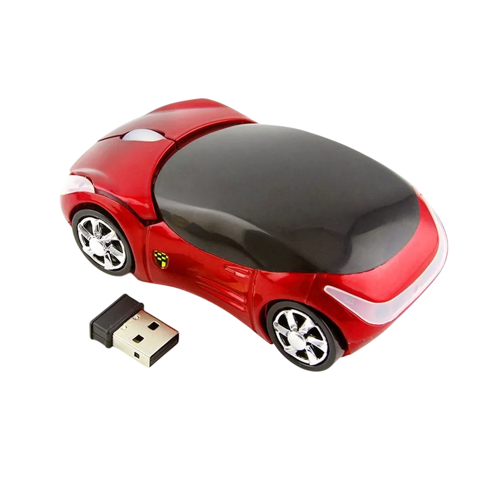 Ratón Inalámbrico 2,4 G Con Forma De Coche Deportivo Ferrari Rojo