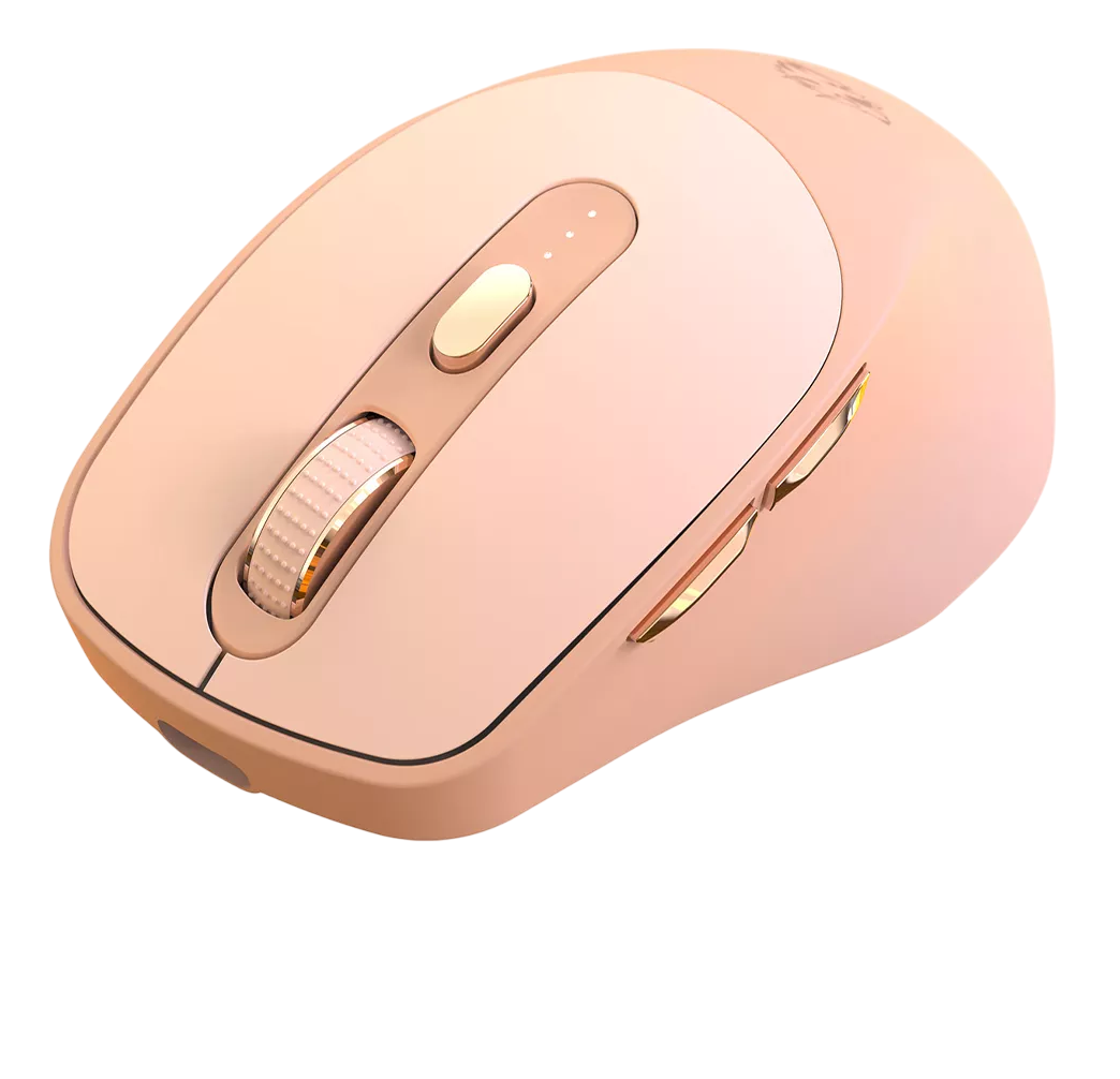 Mouse Inalámbrico Free wolf Ergonómico Bluetooth Rosa Pálido