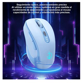 Foto 4 | Mouse Inalámbrico Bluetooth Recargable Lab.G 2.4g 4modos Azul Cielo