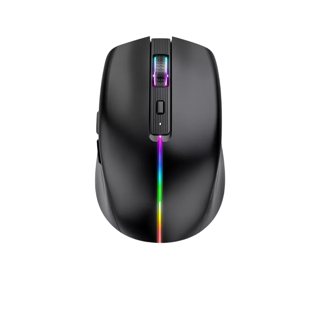 Mouse Inalámbrico Bluetooth Recargable Belug 2.4g 3modos Negro