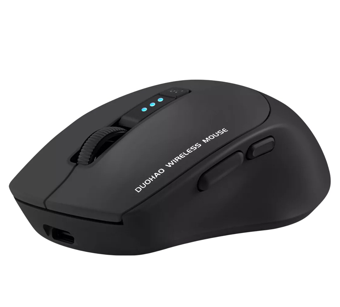 Mouse Inalámbrico Bluetooth Recargable Belug 2.4g 3modos Negro $492