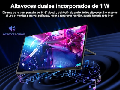Foto 2 | Monitor Uperfect Umax 18.5 FHD IPS de 120 Hz con Altavoces Duales