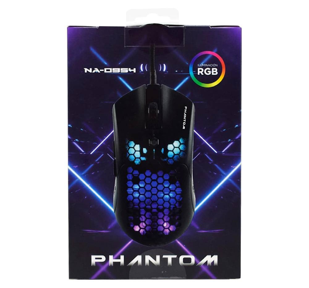 Foto 8 pulgar | Mouse Gamer Naceb Na-0954 Phantom 10000 Dpi Usb Negro