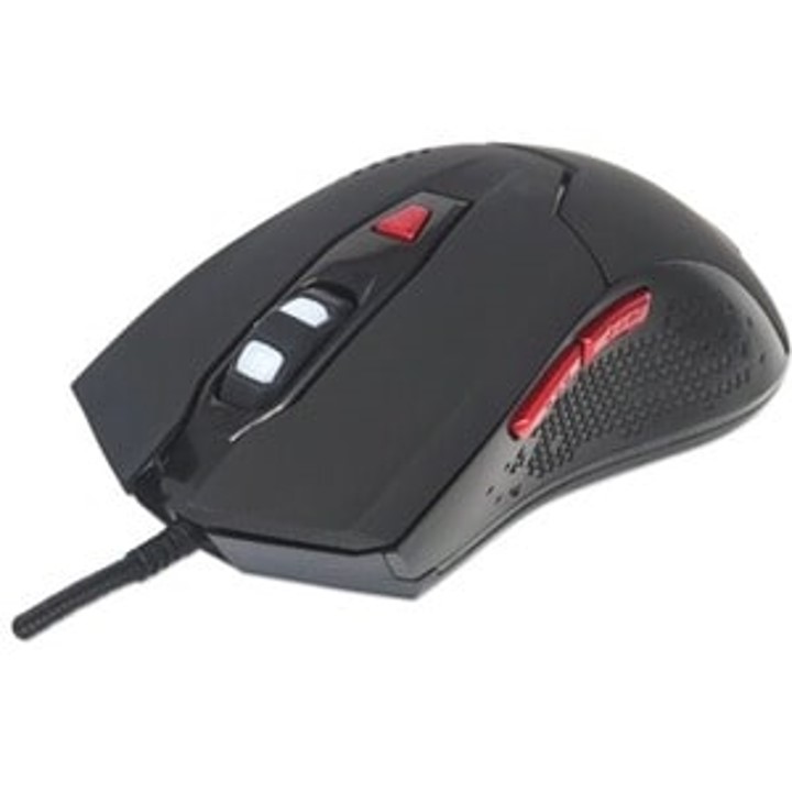 Foto 2 pulgar | Manhattan - Mouse Óptico Gaming USB 6 Botones Negro con Luz