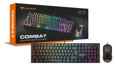 Foto 1 | Kit Gamer De Teclado Y Mouse Cougar Combat, Alámbrico, Usb, Negro (inglés) Rgb