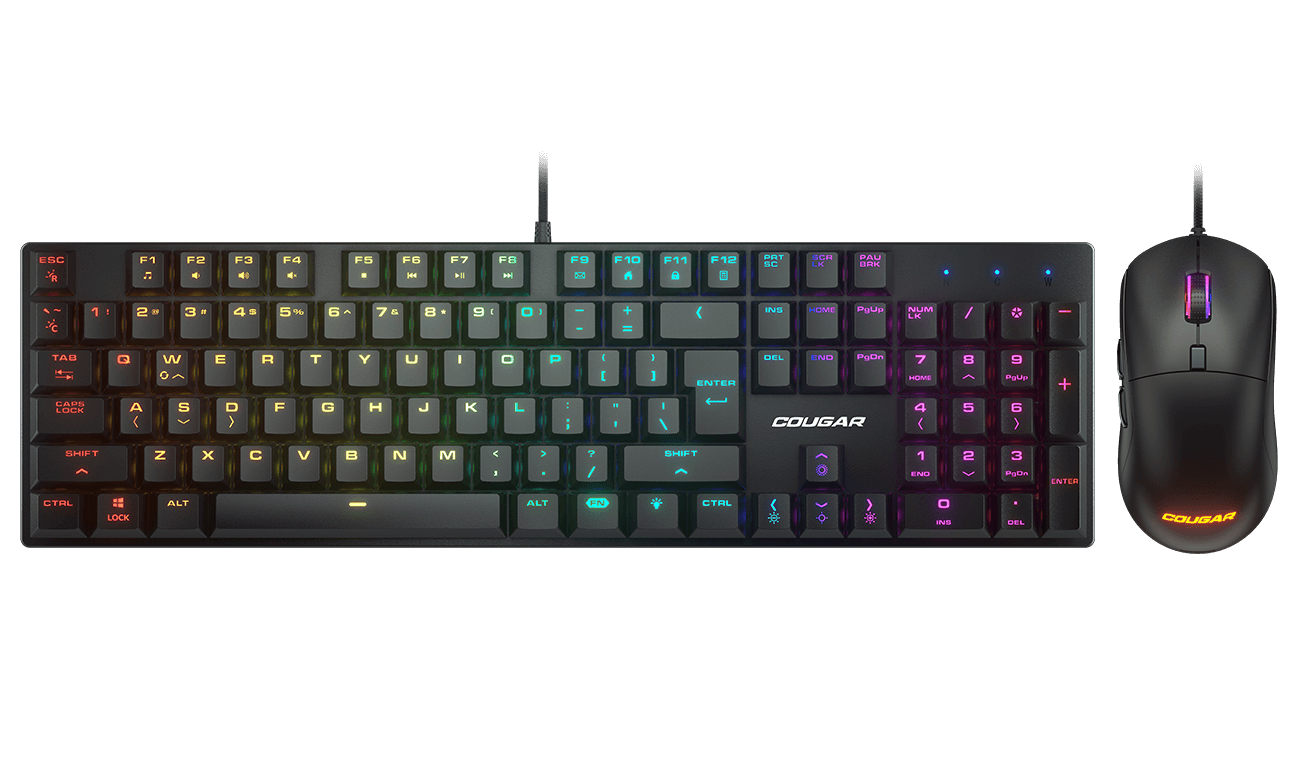Foto 2 | Kit Gamer De Teclado Y Mouse Cougar Combat, Alámbrico, Usb, Negro (inglés) Rgb