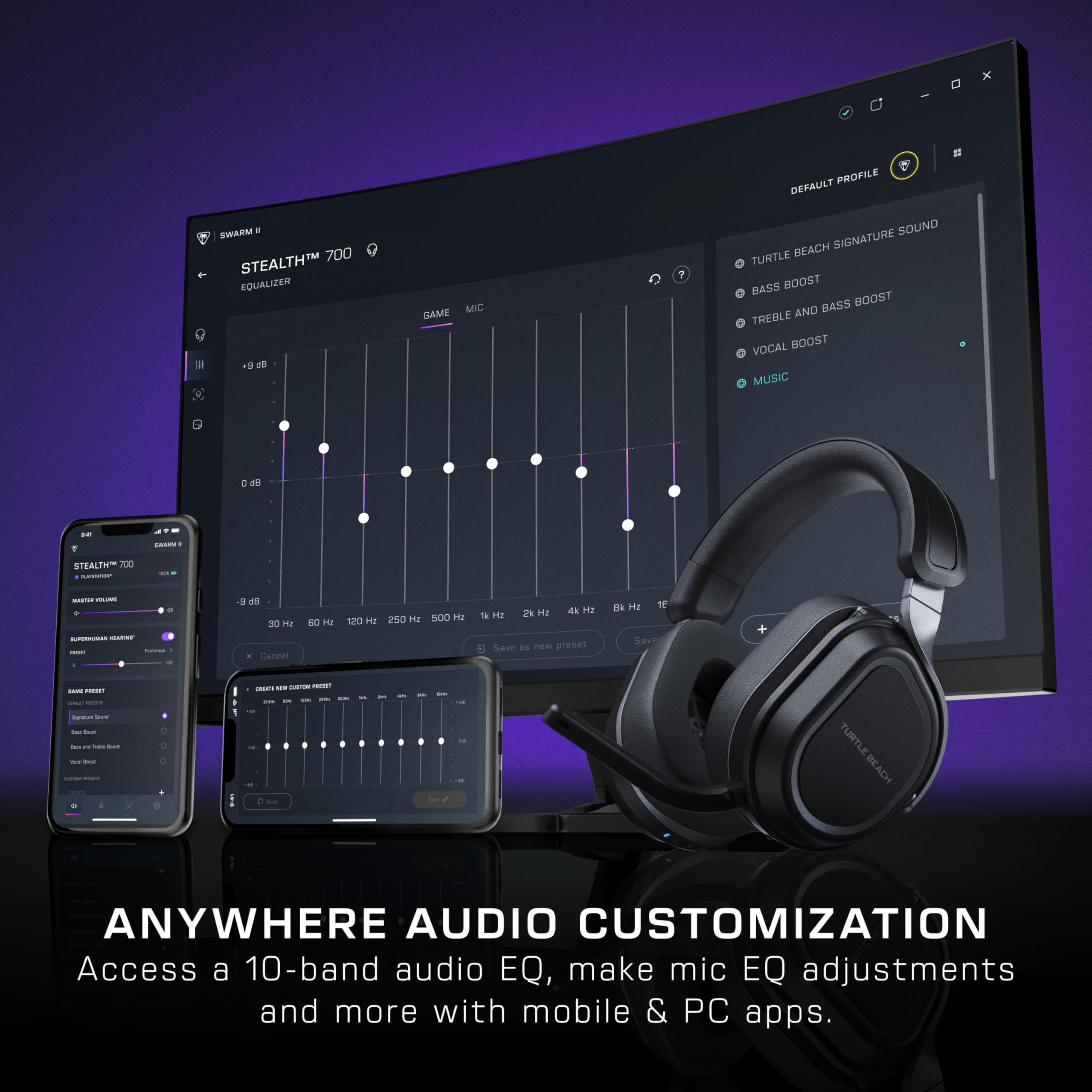 Foto 4 pulgar | Auriculares para Juegos Turtle Beach Stealth 700 Gen 3 Inalámbricos Negros - Venta Internacional