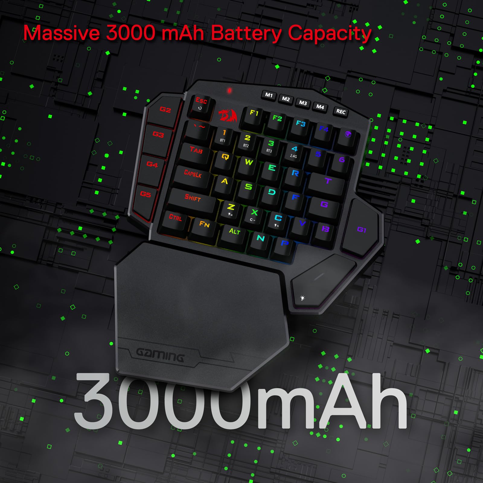 Foto 6 pulgar | Teclado Mecánico Inalámbrico Para Una Mano Redragon K585 Pro - Venta Internacional.