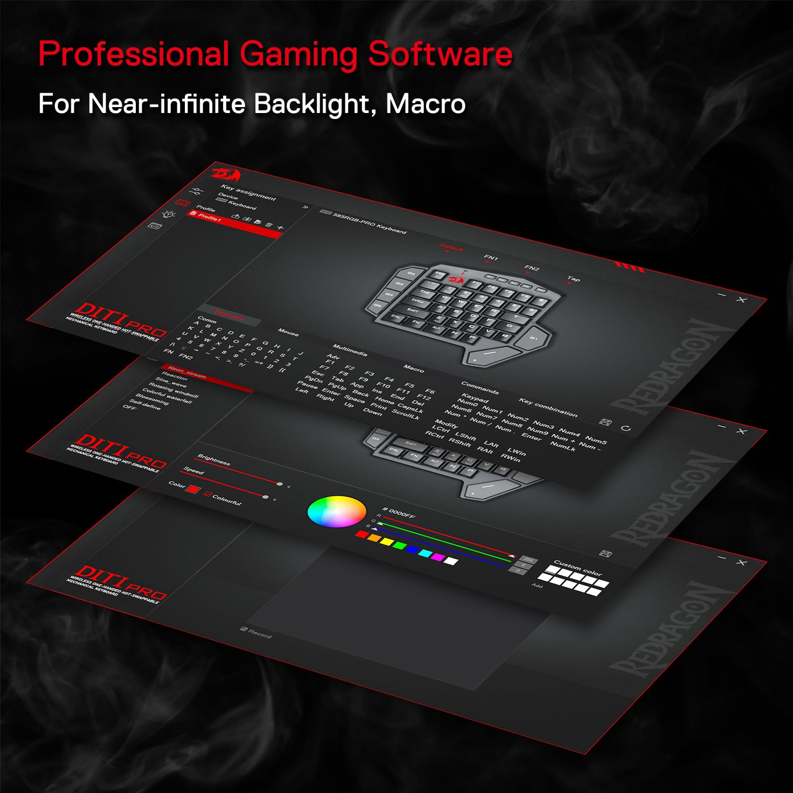 Foto 8 pulgar | Teclado Mecánico Inalámbrico Para Una Mano Redragon K585 Pro - Venta Internacional.