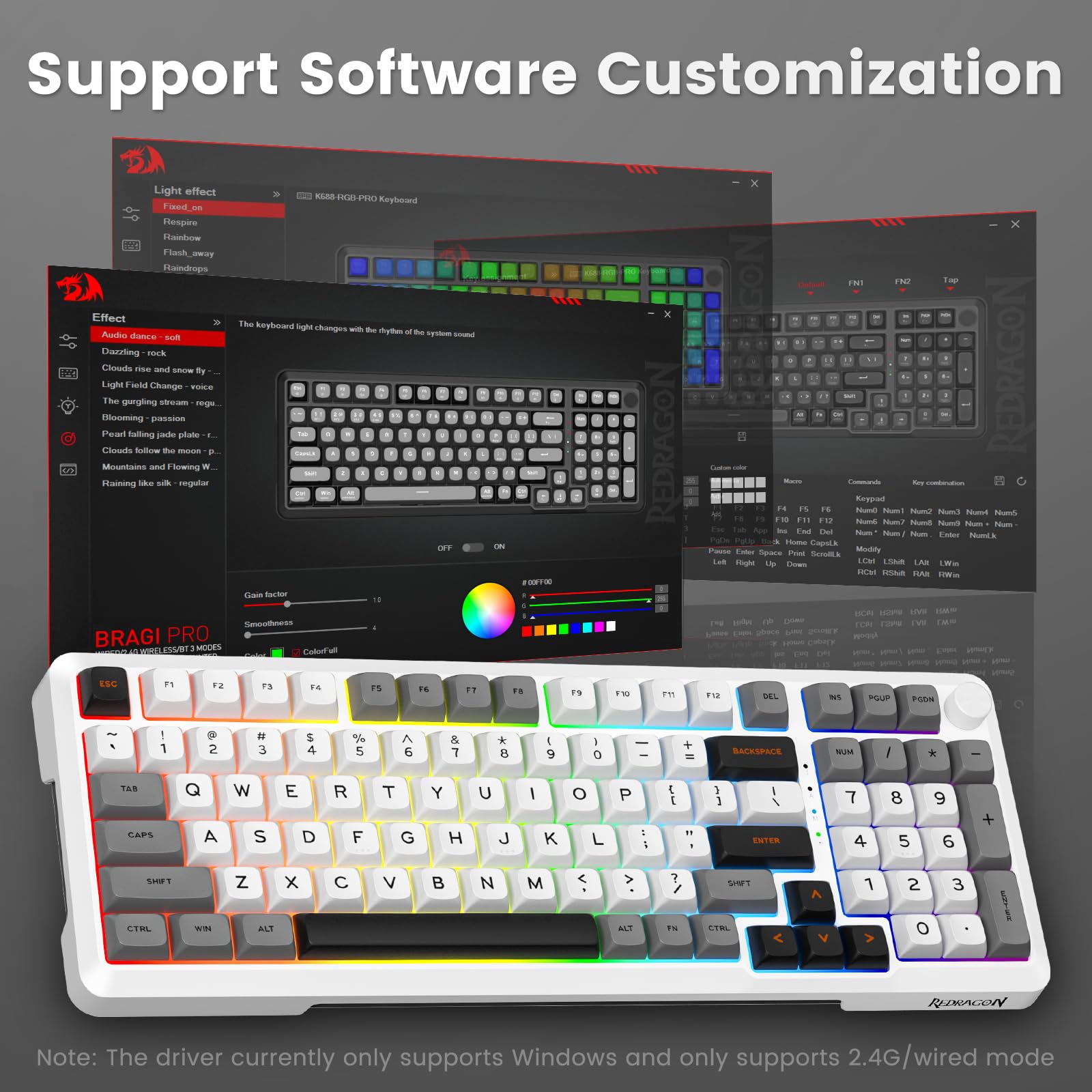 Foto 7 | Teclado Mecánico Inalámbrico Redragon Mda-profile K688 - Venta Internacional.
