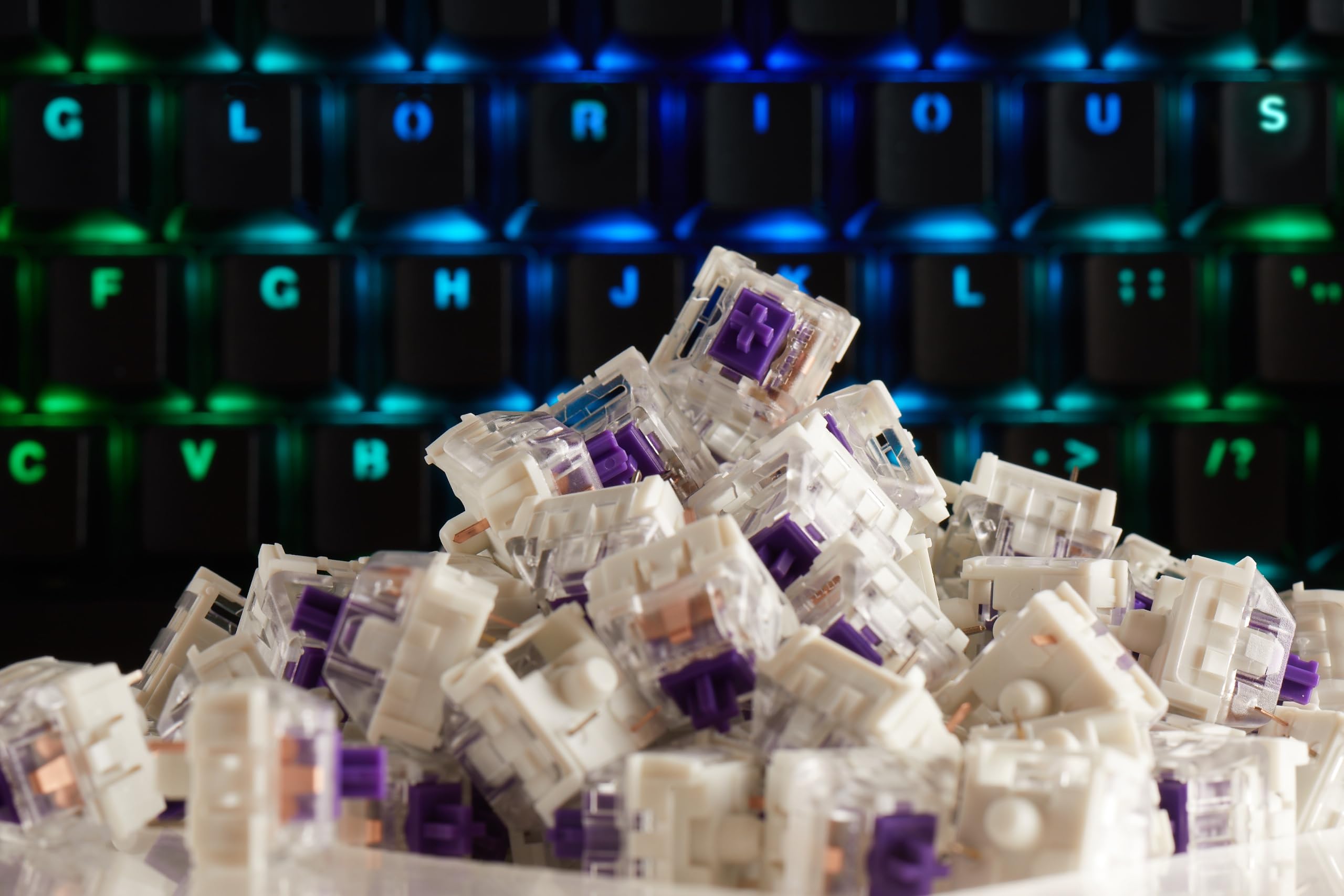 Foto 7 pulgar | Interruptores Mecánicos Para Teclado Glorious Kailh Pro Purple, Paquete De 120 - Venta Internacional.