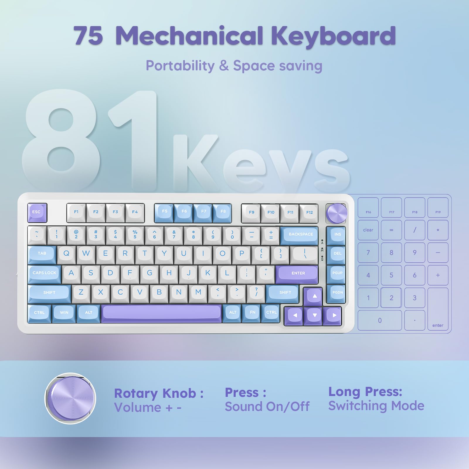 Foto 7 pulgar | Teclado Mecánico Inalámbrico Redragon K681 Rgb 81 Teclas - Venta Internacional.