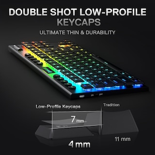 Foto 6 | Teclado Redragon K621 Horus Tkl Inalámbrico Rgb Mecánico - Venta Internacional