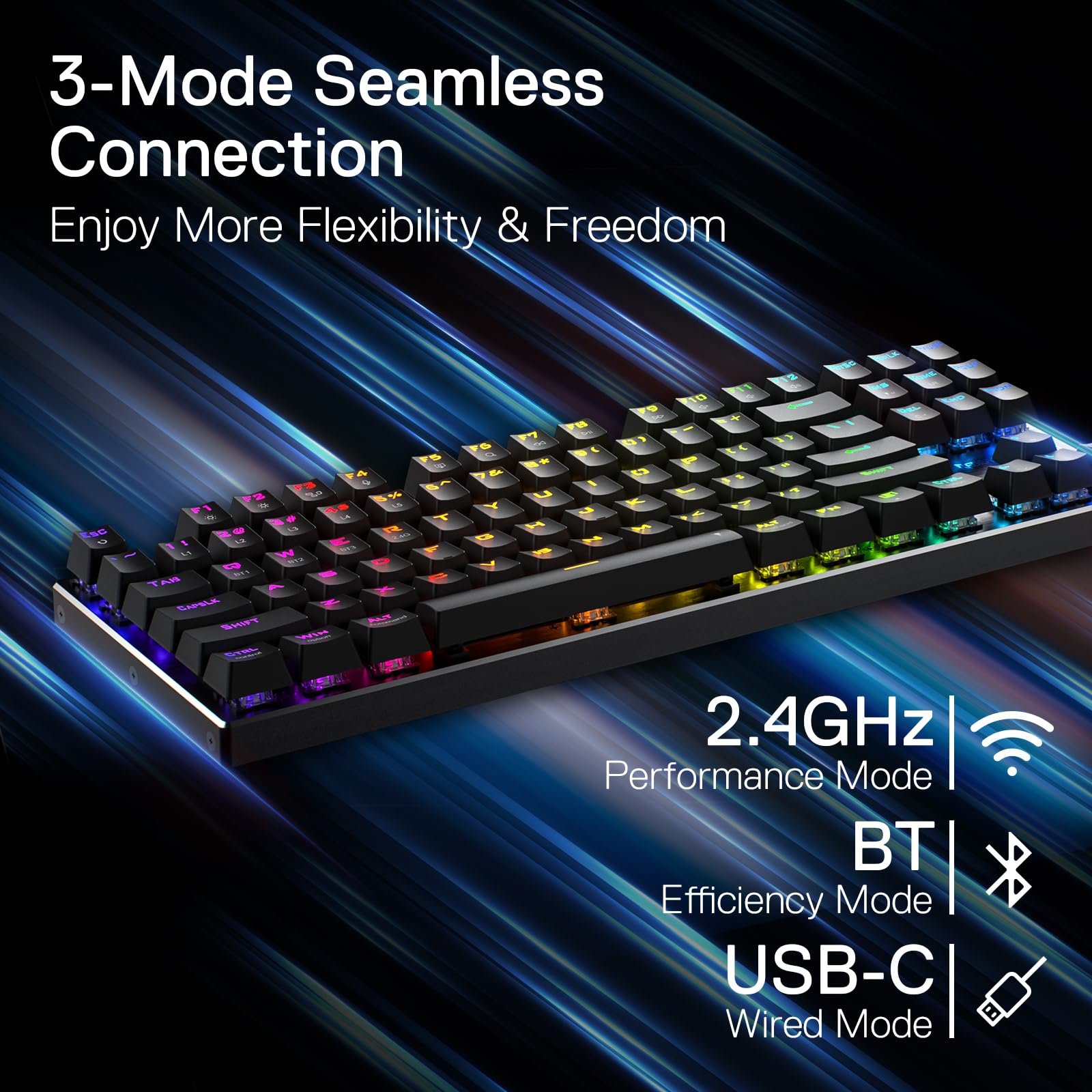 Foto 4 pulgar | Teclado Inalámbrico Redragon K660rgb-pro K556 Tkl - Venta Internacional
