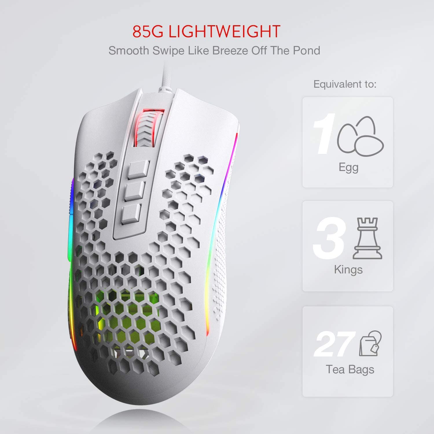 Foto 5 pulgar | Ratón Para Juegos Redragon M808 Storm Lightweight Rgb 85g - Venta Internacional.