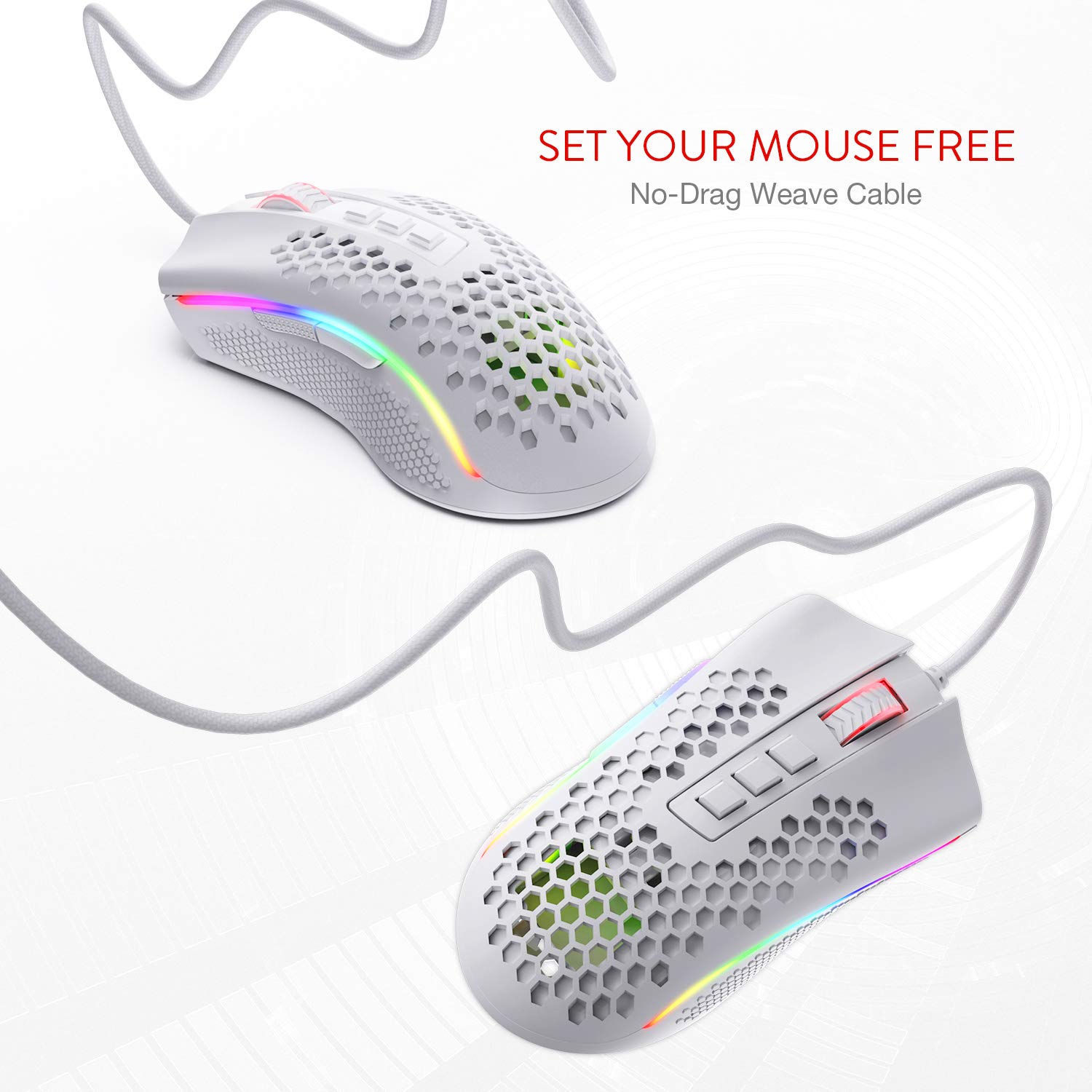 Foto 7 pulgar | Ratón Para Juegos Redragon M808 Storm Lightweight Rgb 85g - Venta Internacional.