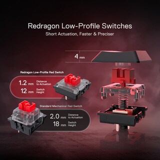 Foto 6 | Teclado Redragon K618 Pro Inalámbrico Rgb Mecánico - Venta Internacional