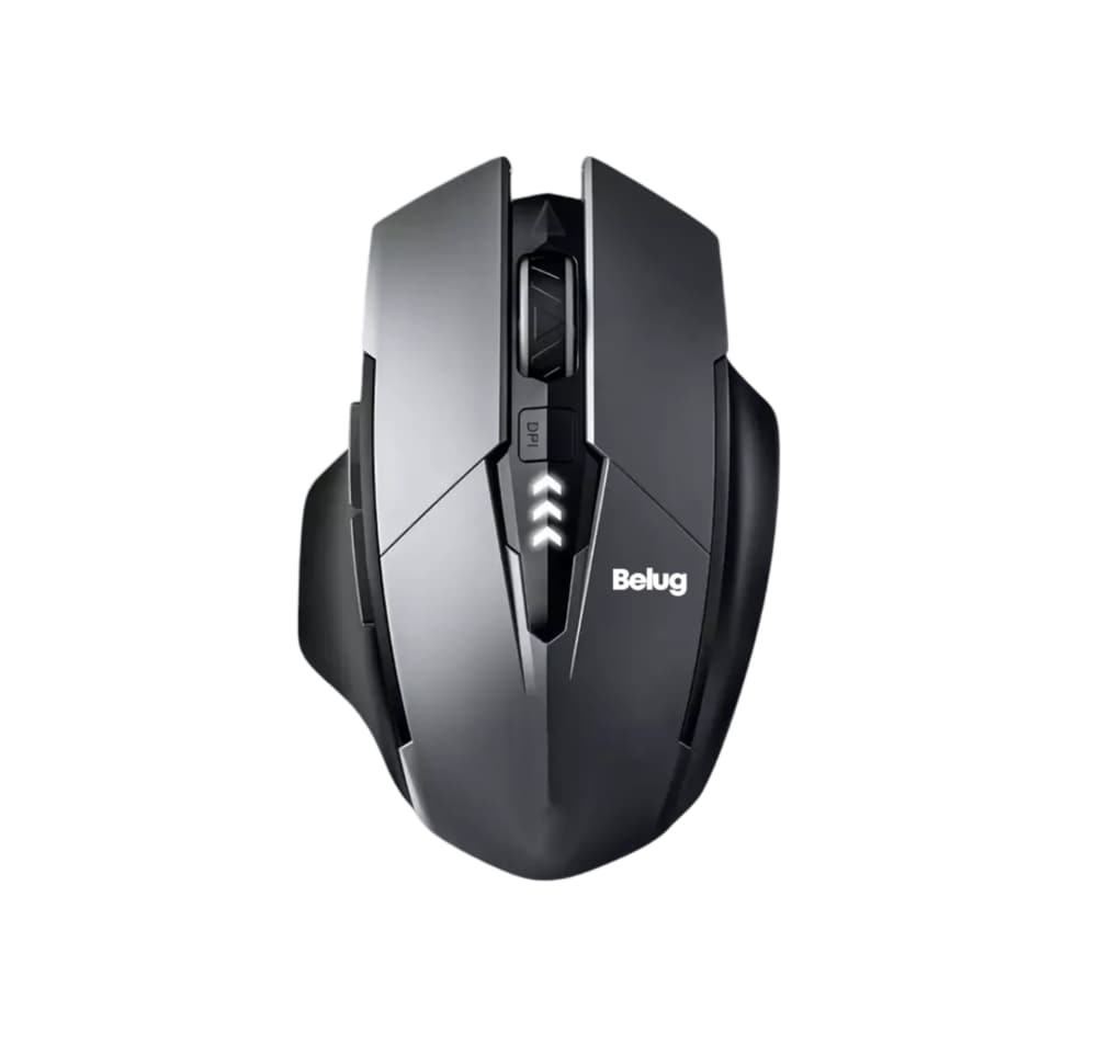 Mouse Inalámbrico Bluetooth Recargable Ergonomía 2.4g 3modos Negro Belug $589