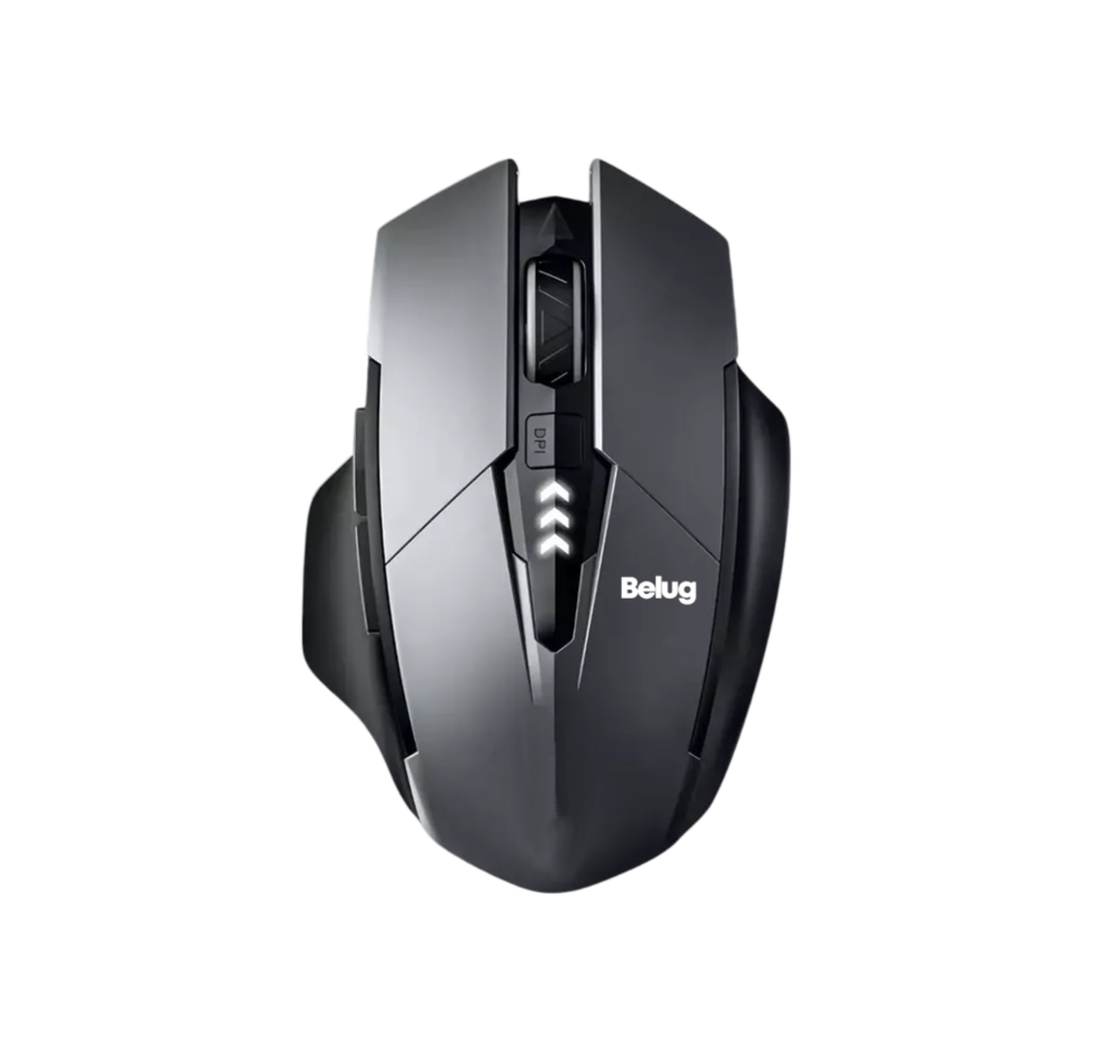 Mouse Inalámbrico Bluetooth Recargable Ergonomía 2.4g 3modos Negro Belug